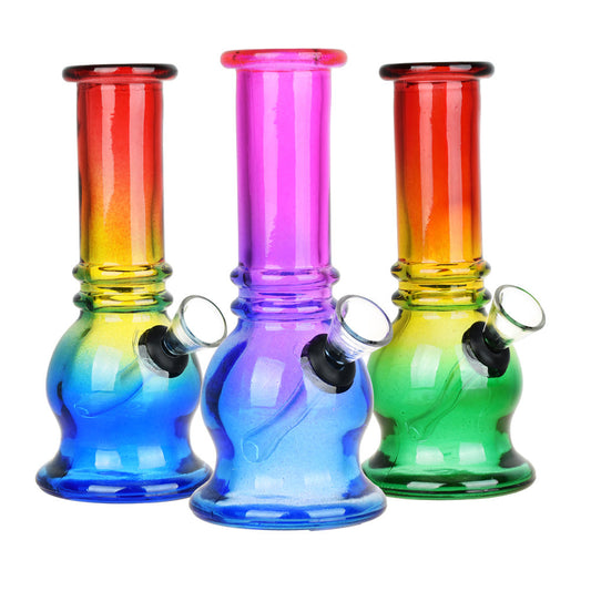 Bell Ombre Glass Mini Water Pipe - 5.75" / Colors Vary - Smoke N’ Poke