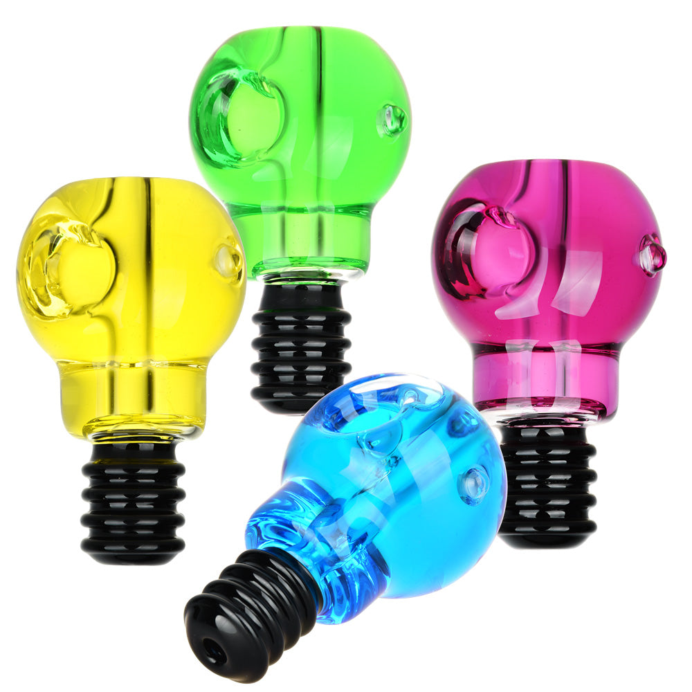 Light Bulb Glycerin Hand Pipe - 4" / Colors Vary - Smoke N’ Poke