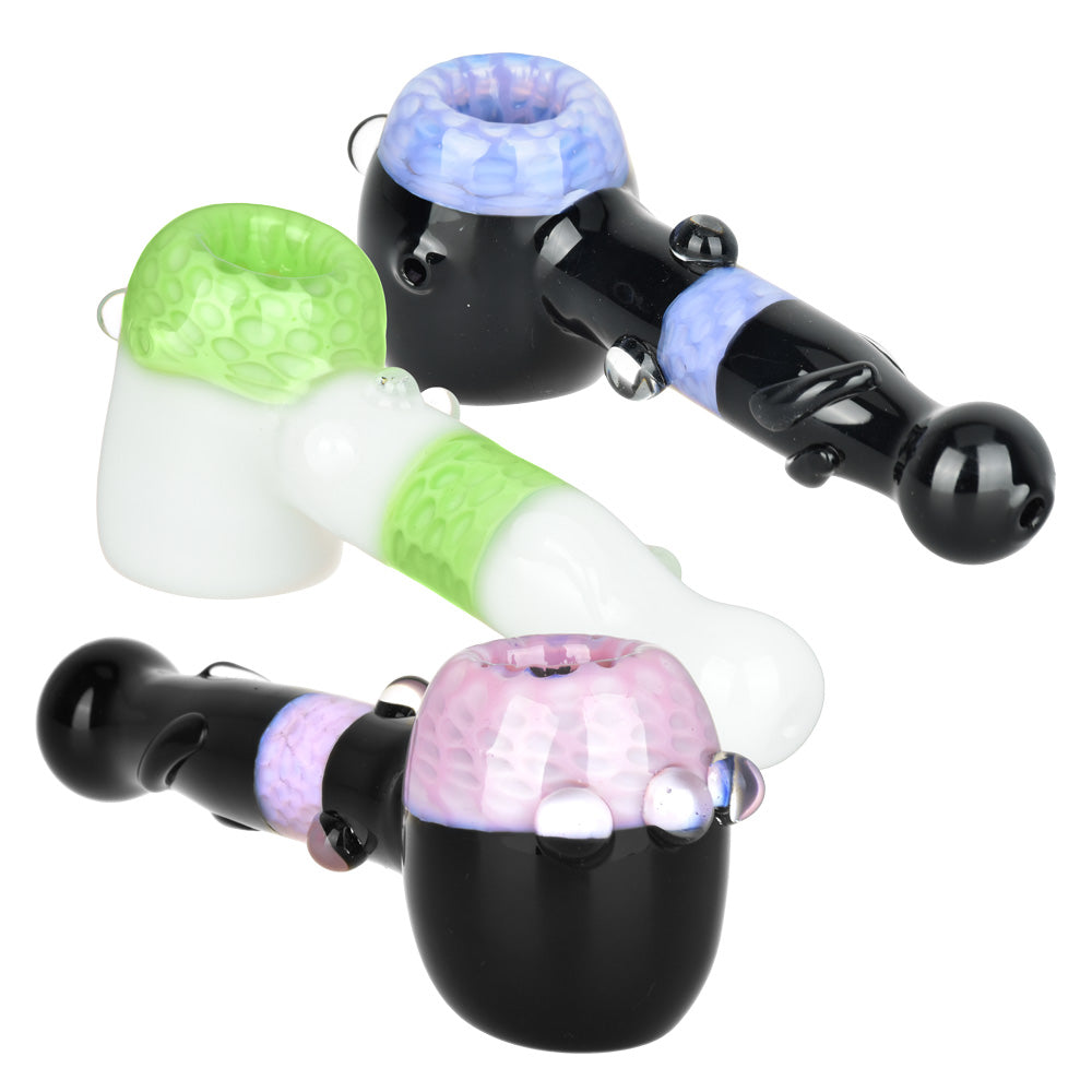 Layered Existence Honeycomb Hammer Hand Pipe - 5.5" / Colors Vary - Smoke N’ Poke