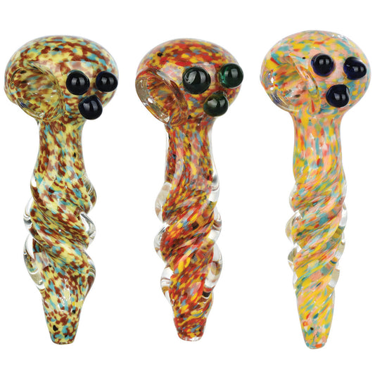 Confetti Convention Fritted Spoon Pipe - 4.75" / Colors Vary - Smoke N’ Poke