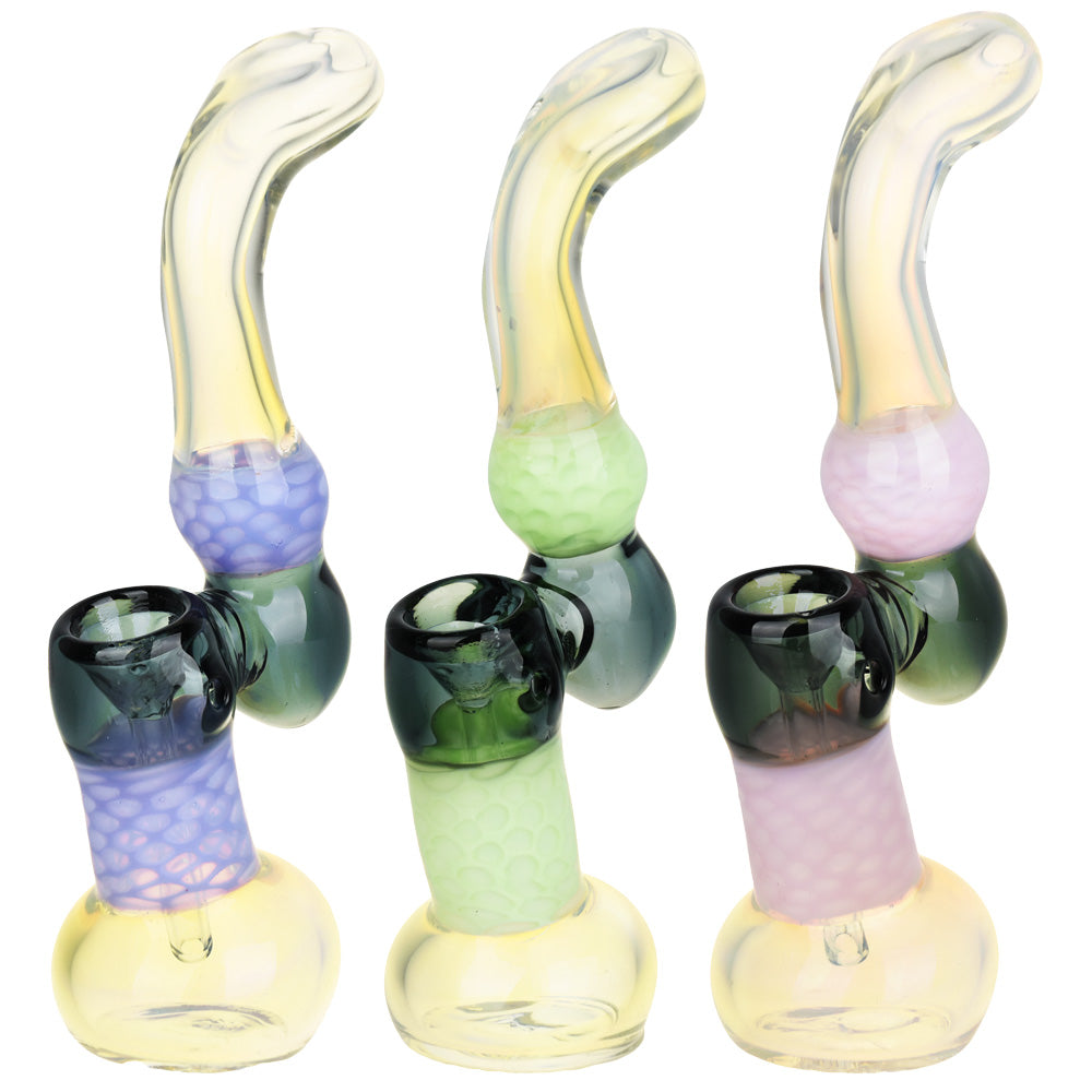 Happenin' Honeycomb Sherlock Bubbler Pipe - 6.5" / Colors Vary - Smoke N’ Poke