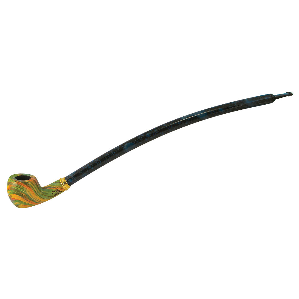 Pulsar Shire Pipes Curved Brandy Rainbow Cherry Wood Pipe - 15" - Smoke N’ Poke