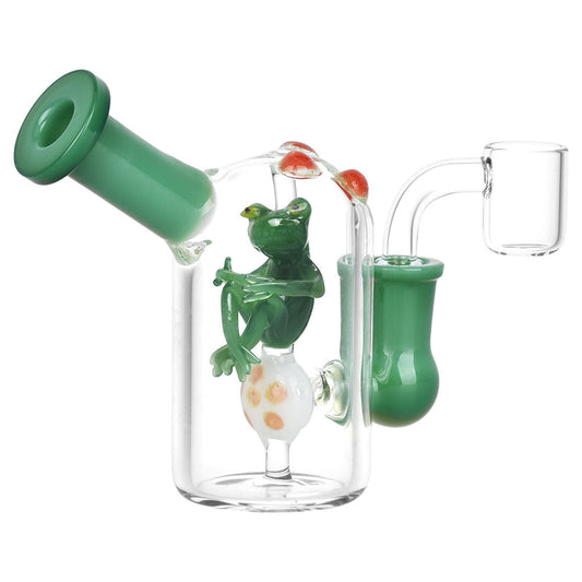 Fun Guy Frog Mini Dab Rig - 4.25" / 14mm F - Smoke N’ Poke