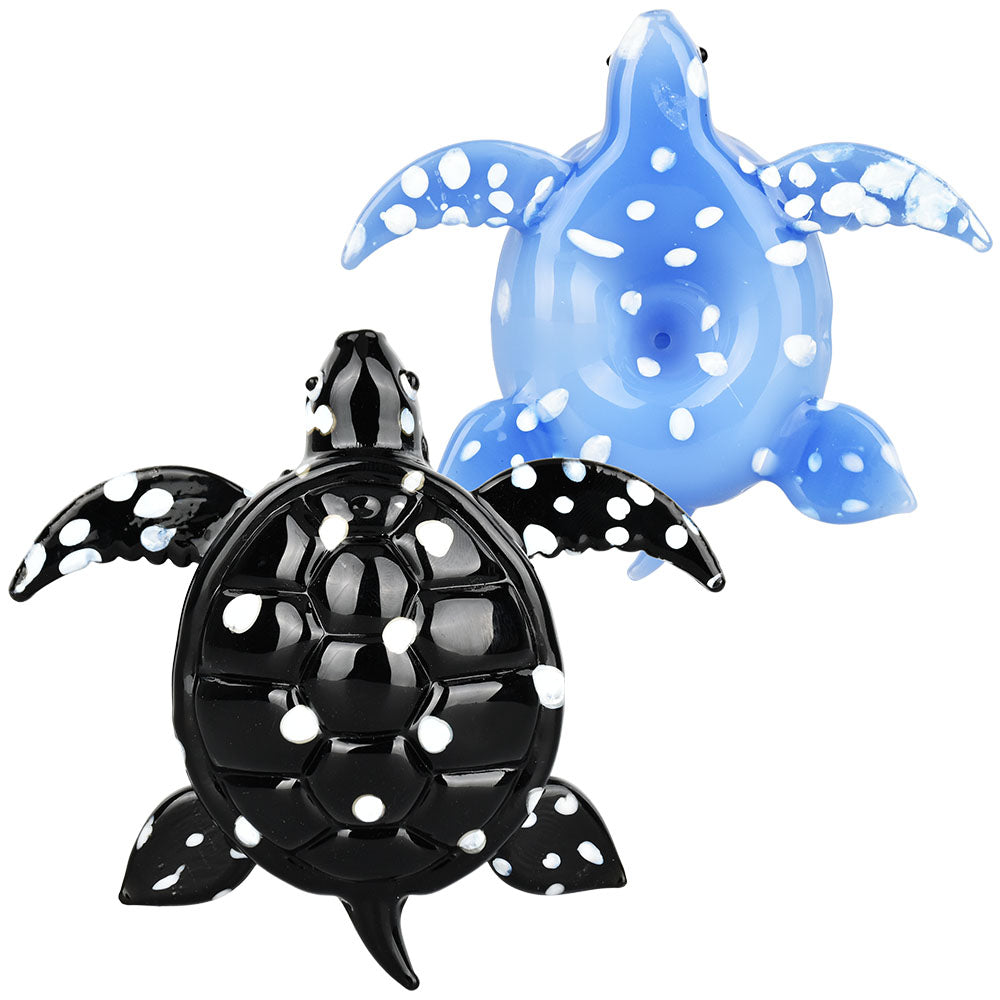 Serene Sea Turtle Glass Hand Pipe - 4" / Colors Vary - Smoke N’ Poke