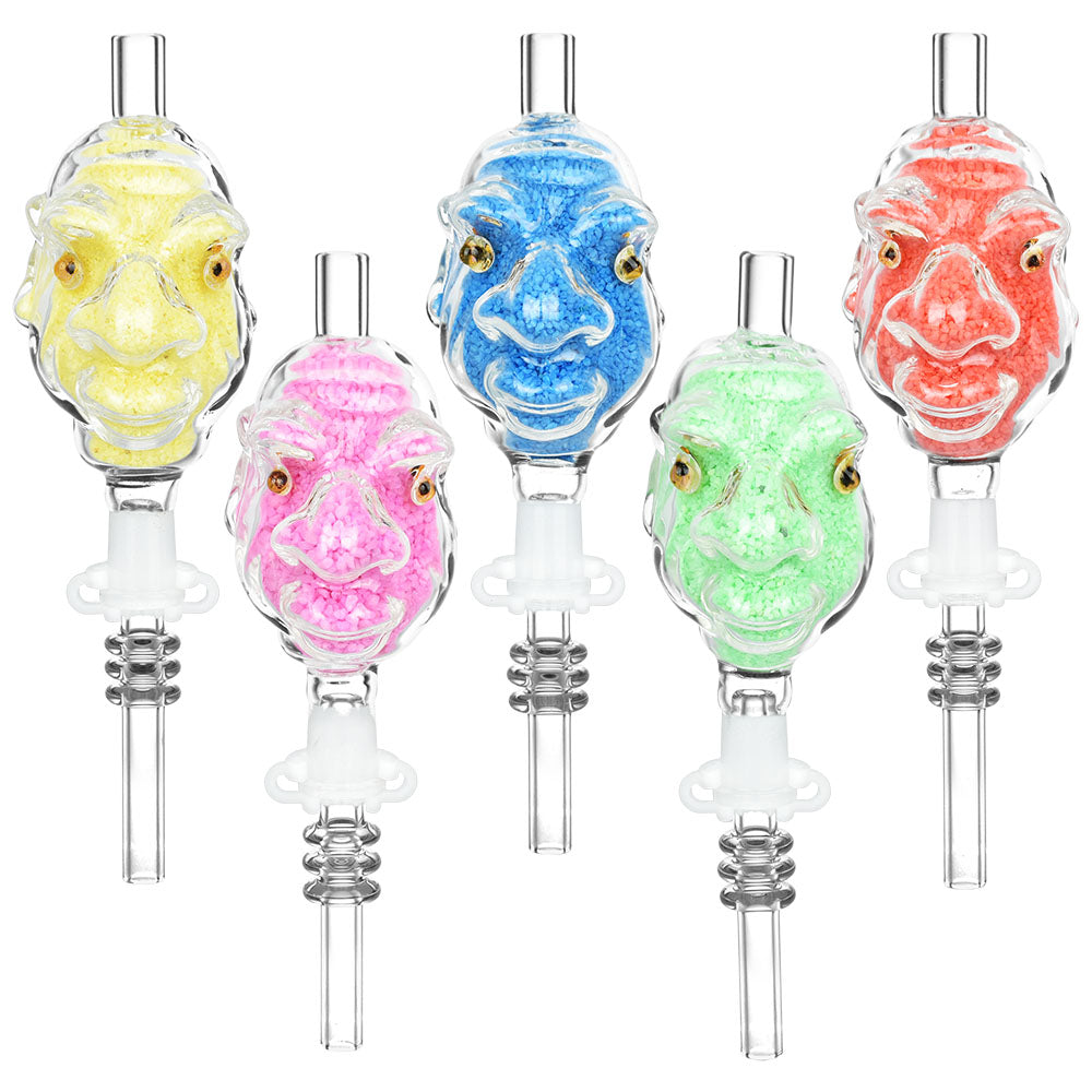 5PC SET - Goblin Gang Sand-Filled Dab Straw - 6" / 10mm / Assorted Colors - Smoke N’ Poke