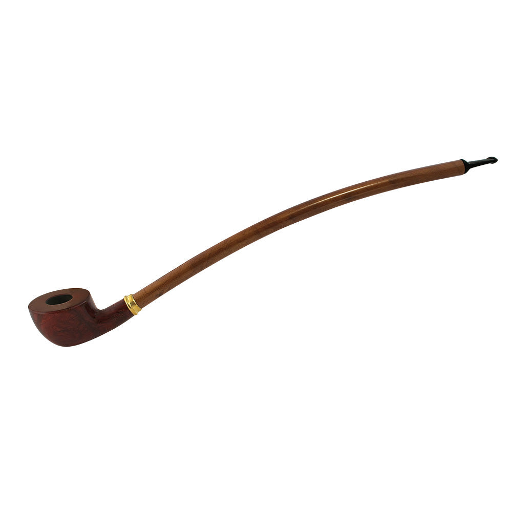 Pulsar Shire Pipes Curved Pear Cherry Wood Pipe - 15in - Smoke N’ Poke