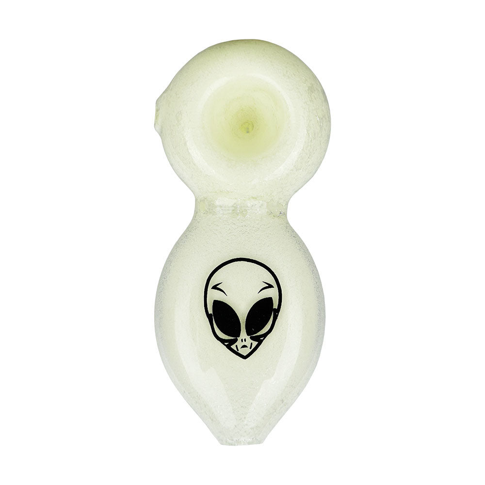 Alien Tech Glow In The Dark Glass Pipe - 3.5" - Smoke N’ Poke