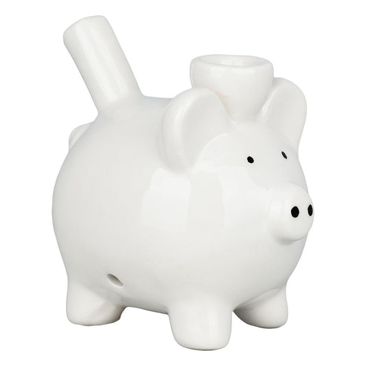 Ceramic Piggy Bank Pipe - 4.75"