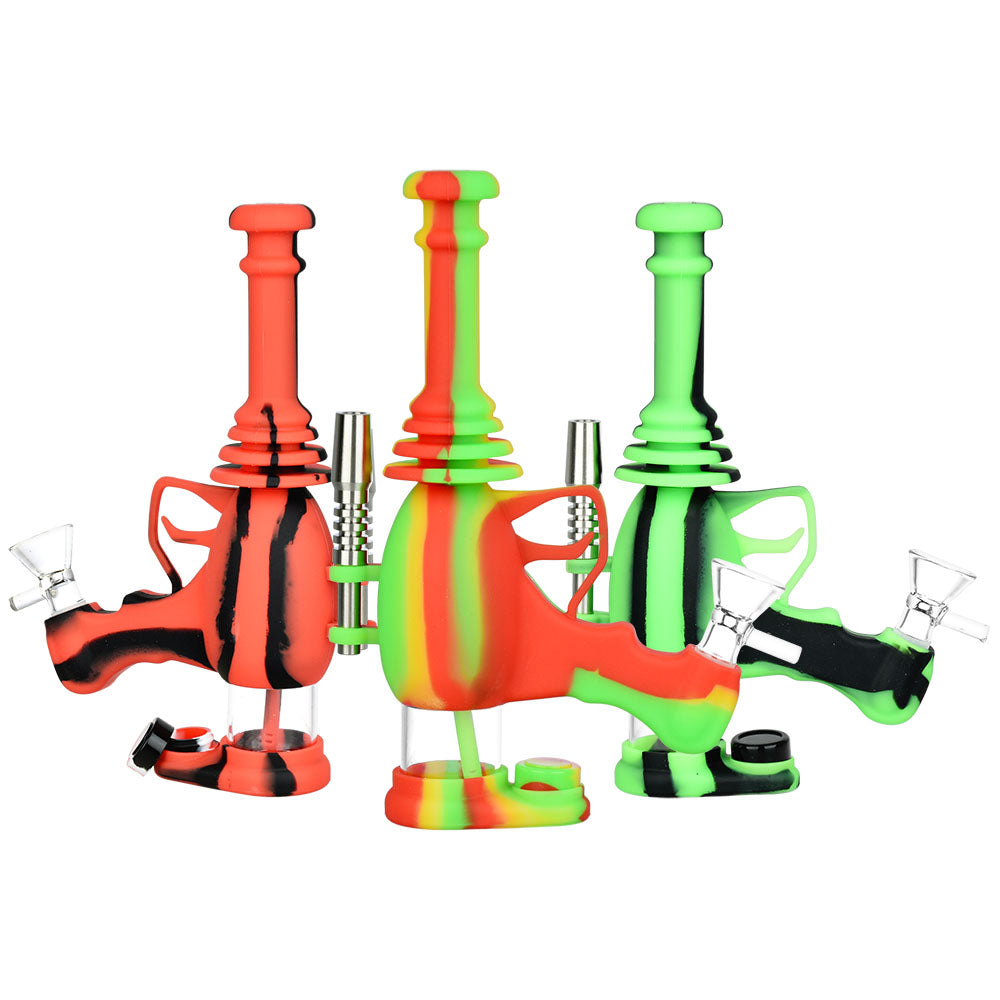 Laser Gun Silicone Water Pipe - 8.5" / Colors VaryLaser Gun Silicone Water Pipe - 8.5" / Colors Vary - Smoke N’ Poke