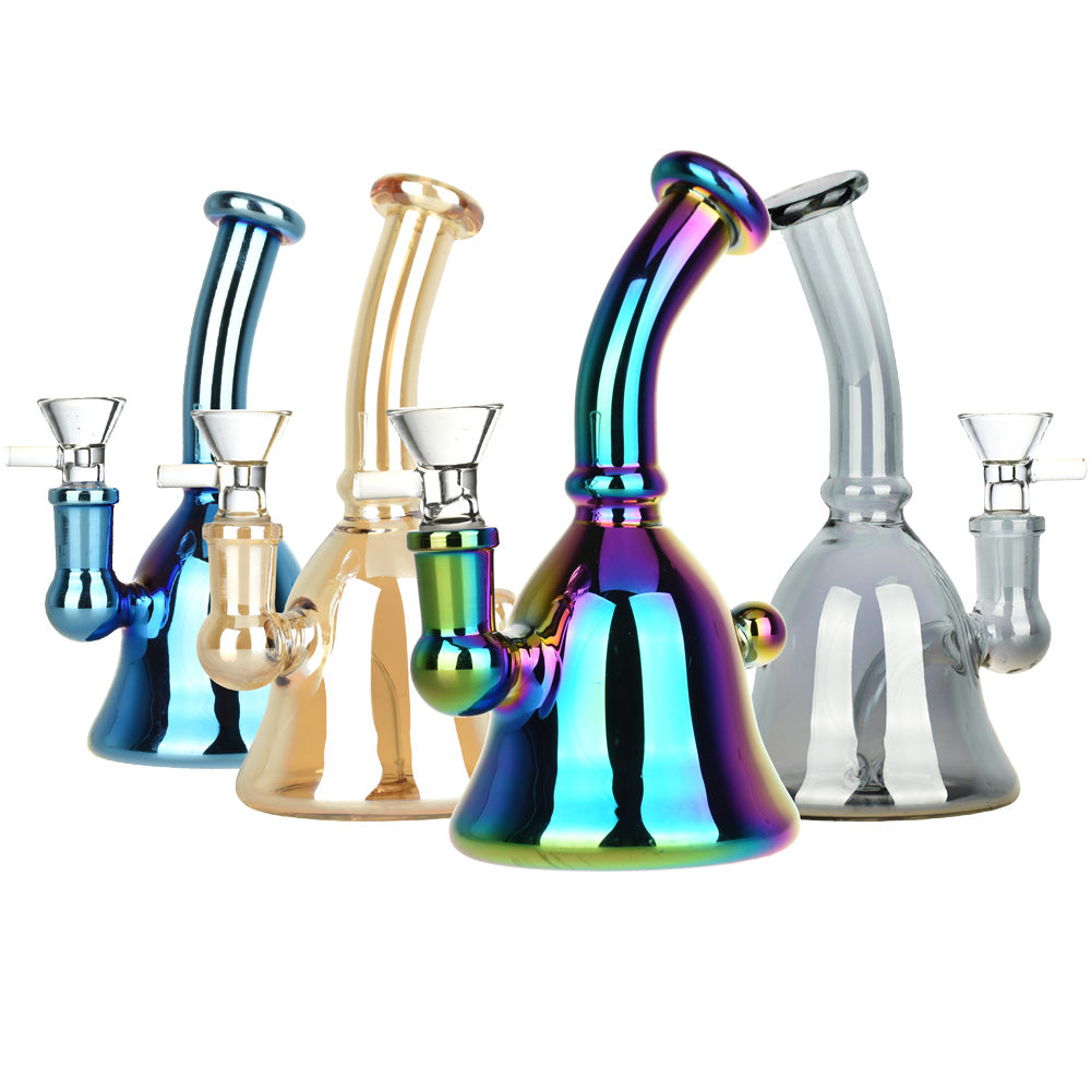 Ring That Bell Glass Water Pipe - 6.25" / 14mm F / Colors Vary - Smoke N’ Poke