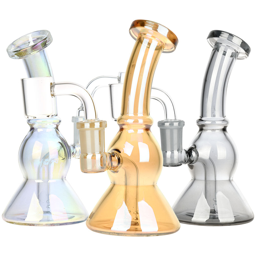 Ease Your Mind Mini Glass Dab Rig - 5.75" / 14mm F / Colors Vary - Smoke N’ Poke