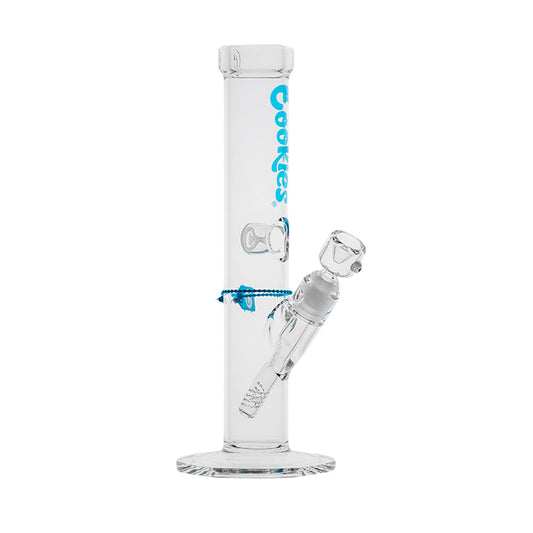 Cookies Original Straight Tube Glass Water Pipe | 13.25" | 14mm F - Smoke N’ Poke