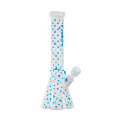 Cookies V Beaker Glass Water Pipe | 13.75" | 14mm F - Smoke N’ Poke