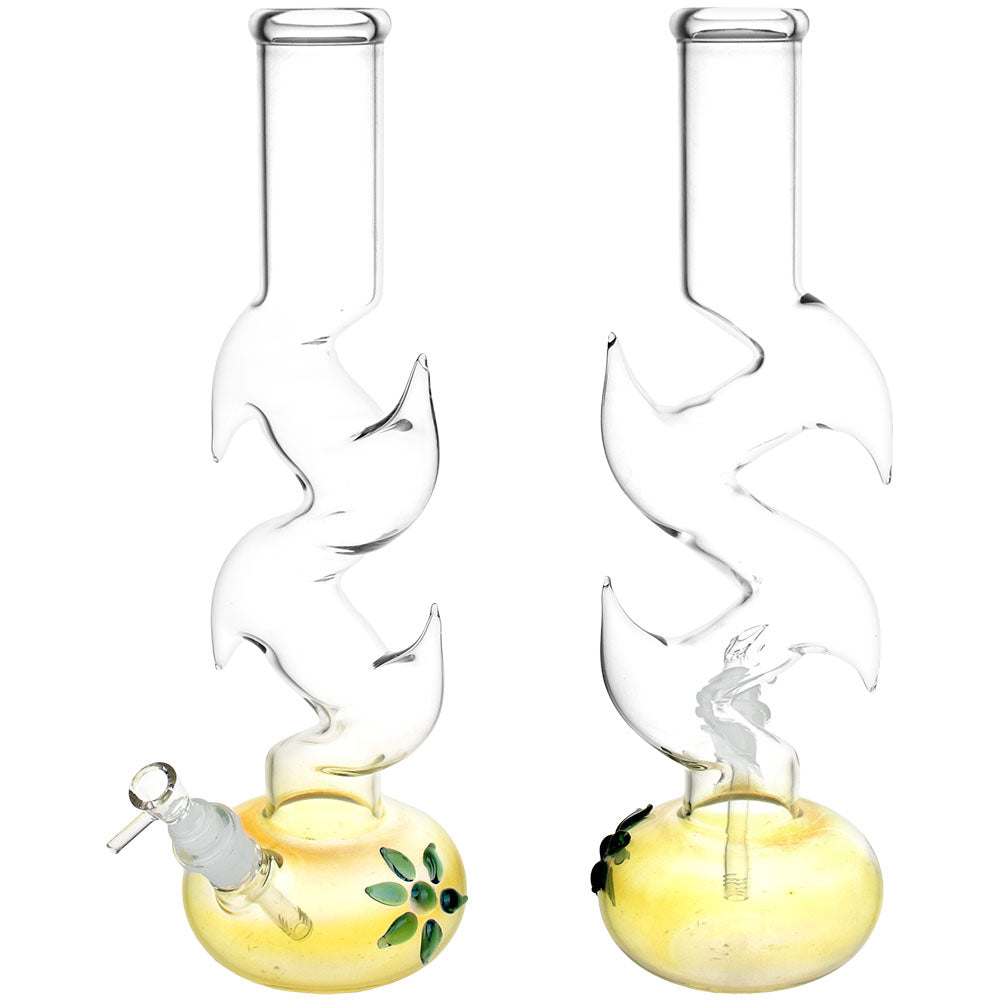 Floral Diablo Glass Water Pipe - 15.75" / 14mm F - Smoke N’ Poke