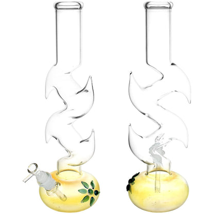 Floral Diablo Glass Water Pipe - 15.75" / 14mm F - Smoke N’ Poke