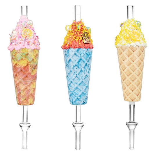 Dabtized Ice Cream Dab Straw - 10" / 10mm F / Colors Vary - Smoke N’ Poke