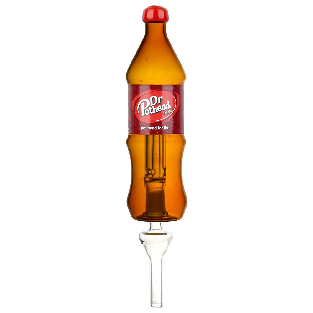 Dabtized Soda Buds Glass Bubbler Dab Straw | 10mm F | 7.75" - Smoke N’ Poke