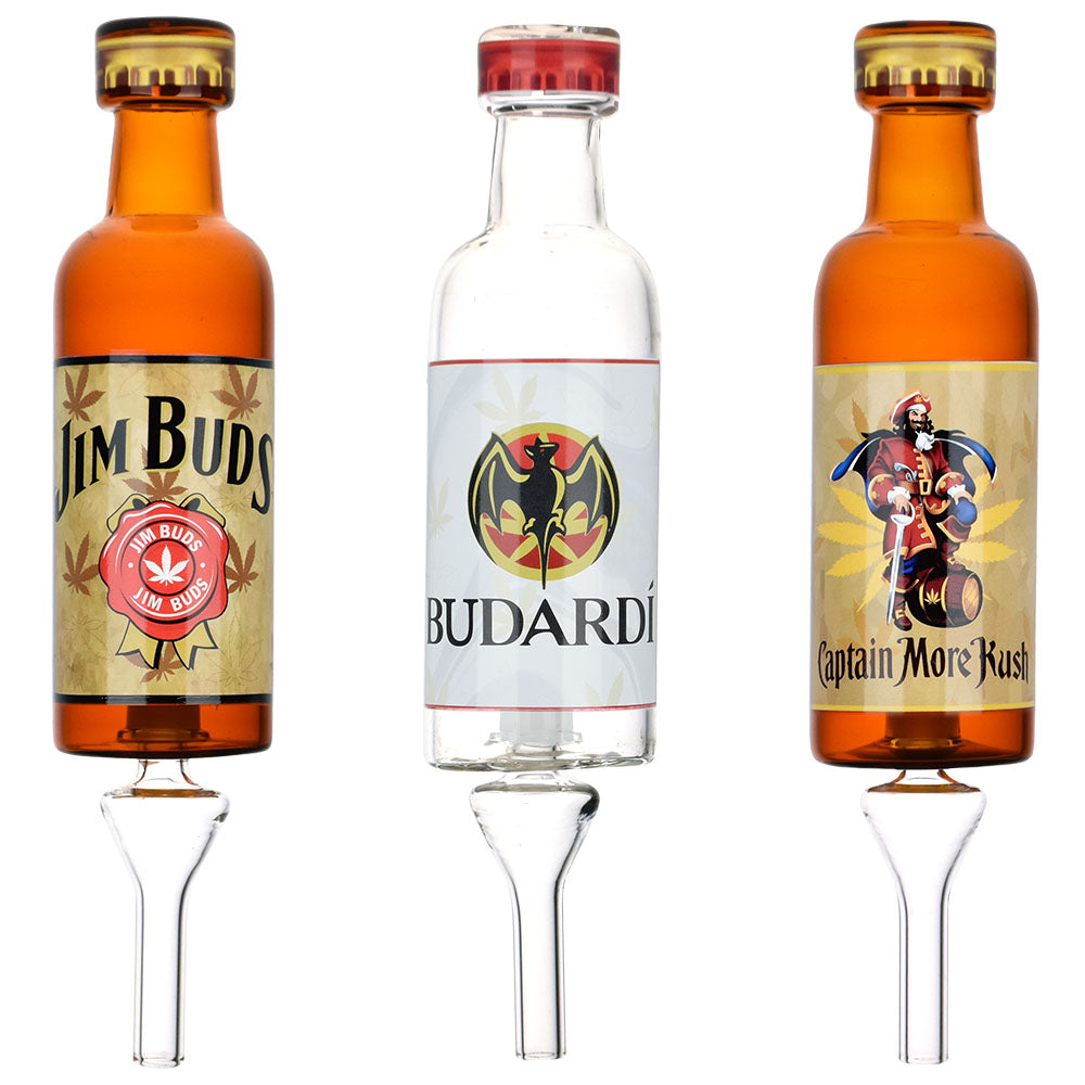 Botella de licor Dabtized Bubbler Dab Straw - 7,25" / 10 mm F / Los diseños varían