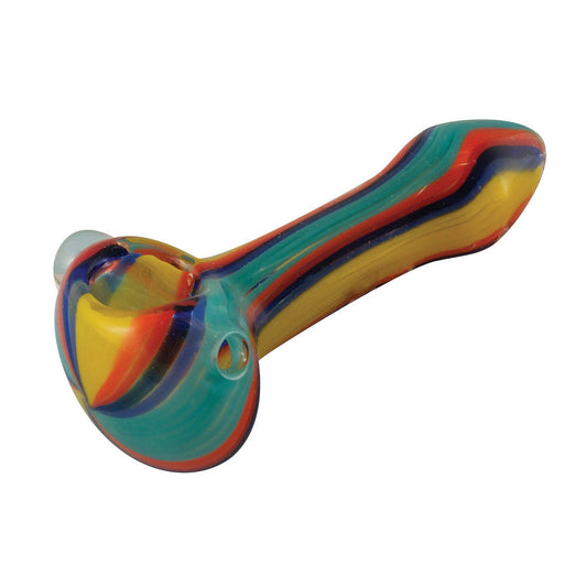 Pipa de Vidrio Multicolor de 4" con Rayas