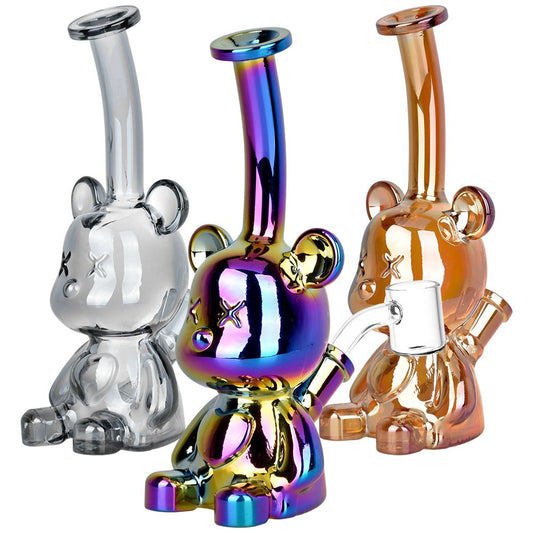 Bear-ly Coherent Glass Dab Rig - 7" / 14mm F / Colors Vary