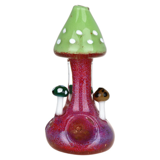 Pipa de mano de vidrio de pie Mushroom Buddies - 4"