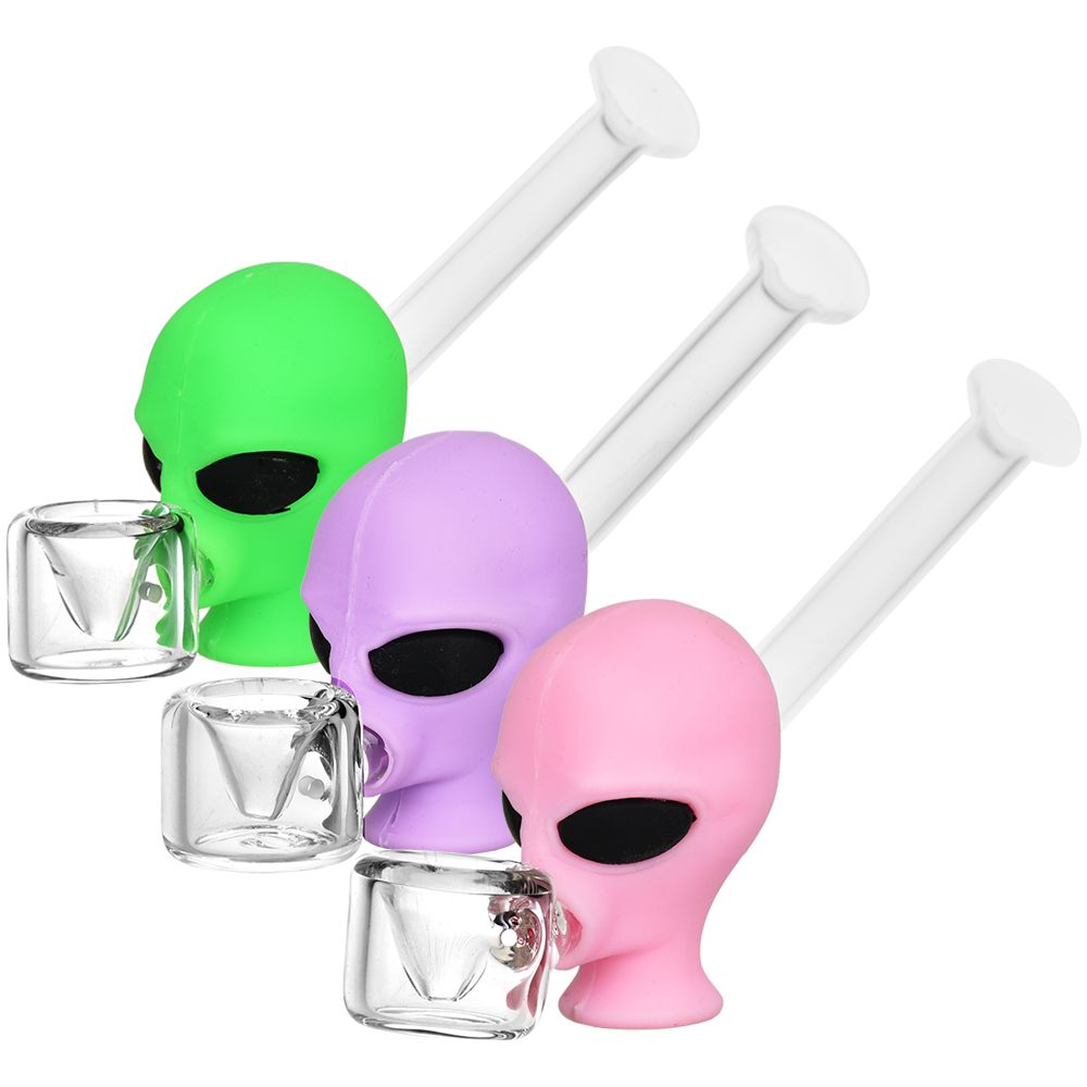 5CT Bundle - Alien Head Hand Pipe - 5" / Assorted Colors