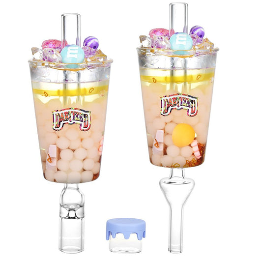 Dabtized Bottoms Up Shot Glass 2 In 1 Honey Straw - 4" / 10mm F / Asst Designs