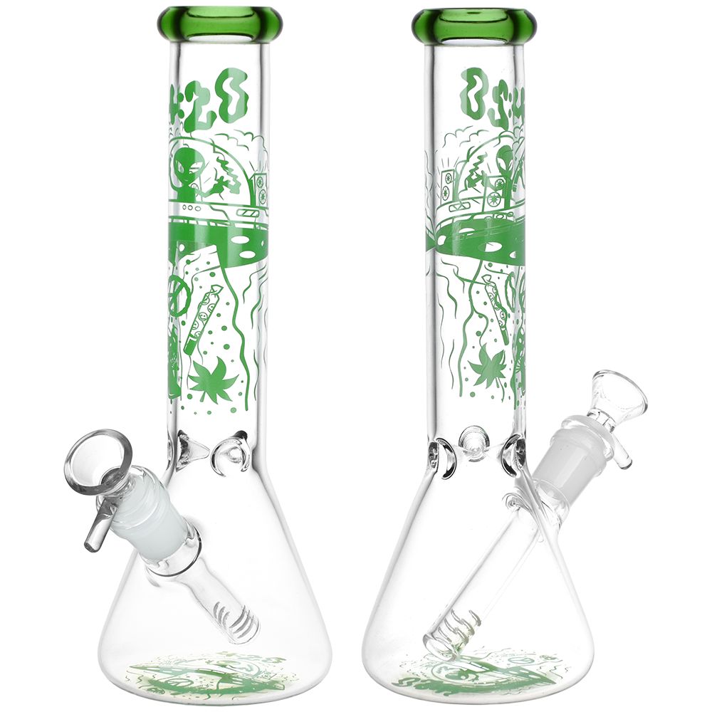 420 UFO Visitor Beaker Glass Water Pipe - 10" / 14mm F