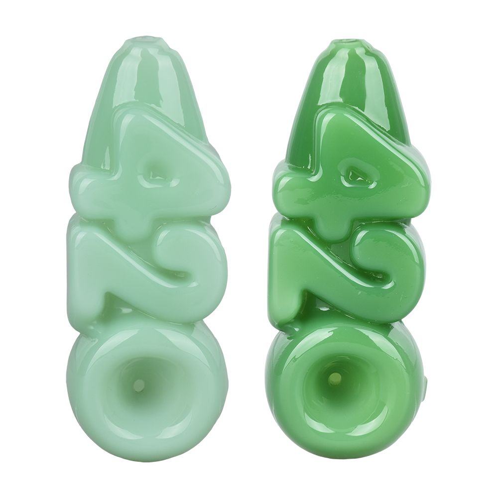 420 Glass Hand Pipe - 4.25" / Colors Vary