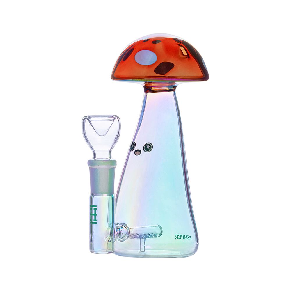 Hemper Trippy Shroom Glass Water Pipe - 5.75" / 14mm F