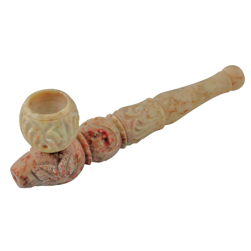 Marble Carved Stone Pipe - Smoke N’ Poke