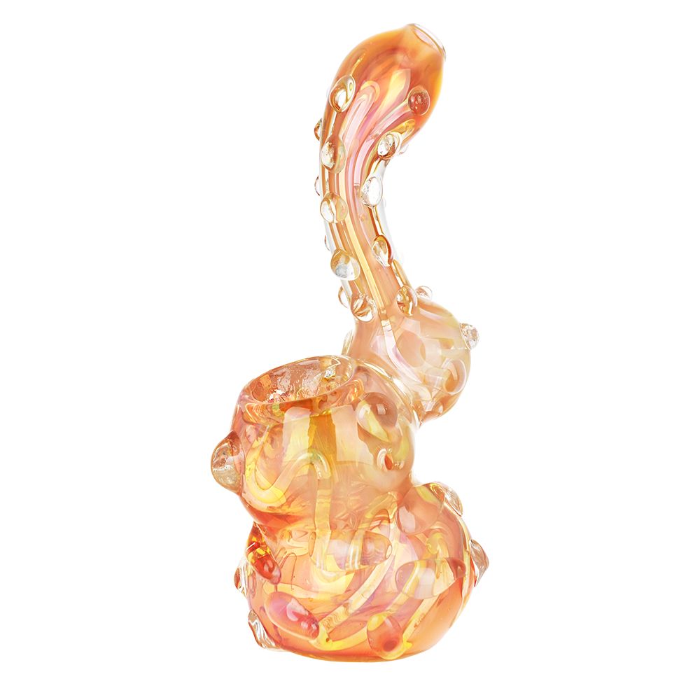 Full Blown Marble Golden Bubbler - 5.75"