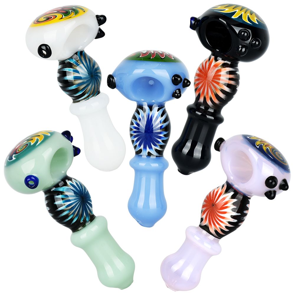 10CT BUNDLE - Intrinsic Flow Glass Spoon Pipe - 5" / Colors Vary