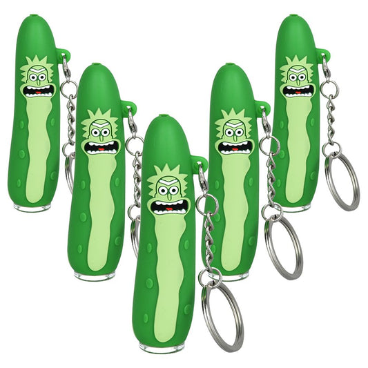 10PC BUNDLE - Pickle Richard Silicone Chillum Key Chain - 3"