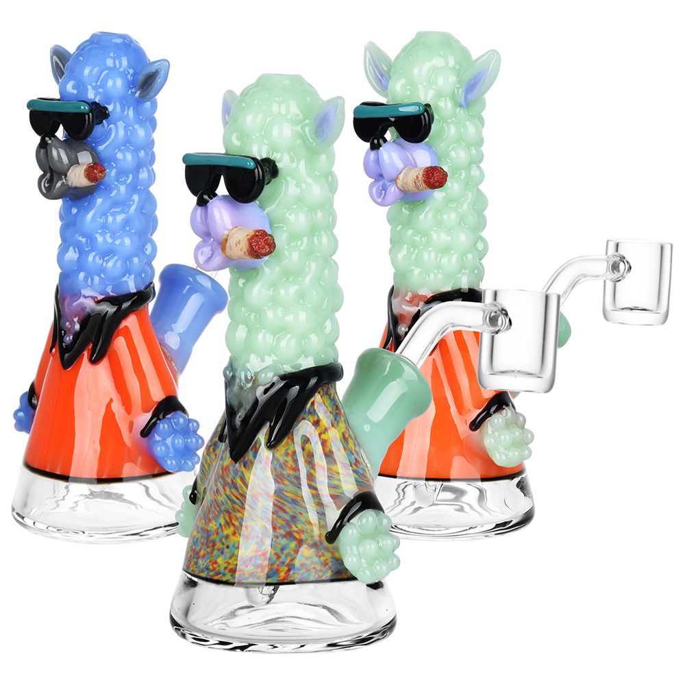 Smokin' Llama Glass Dab Rig - 6" / 14mm F / Colors Vary