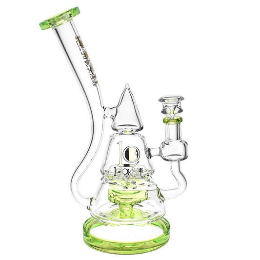 Lookah Glass Stacked Triangle Water Pipe | 11.25" | 14mm F