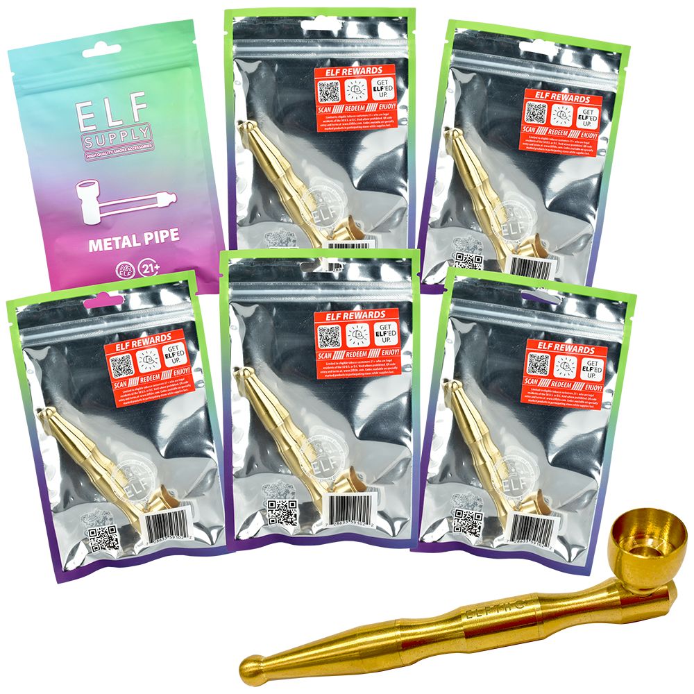 6CT BOX - ELF Supply Metal Hand Pipe - 4"