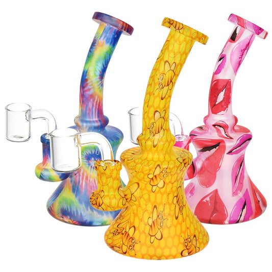 Bohemian Blend Bell Glass Dab Rig - 6.75" / 14mm F / Designs Vary