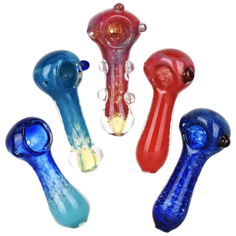 20CT BUNDLE - Mojo Magic Assortment Glass Spoon Pipes - 3.5"