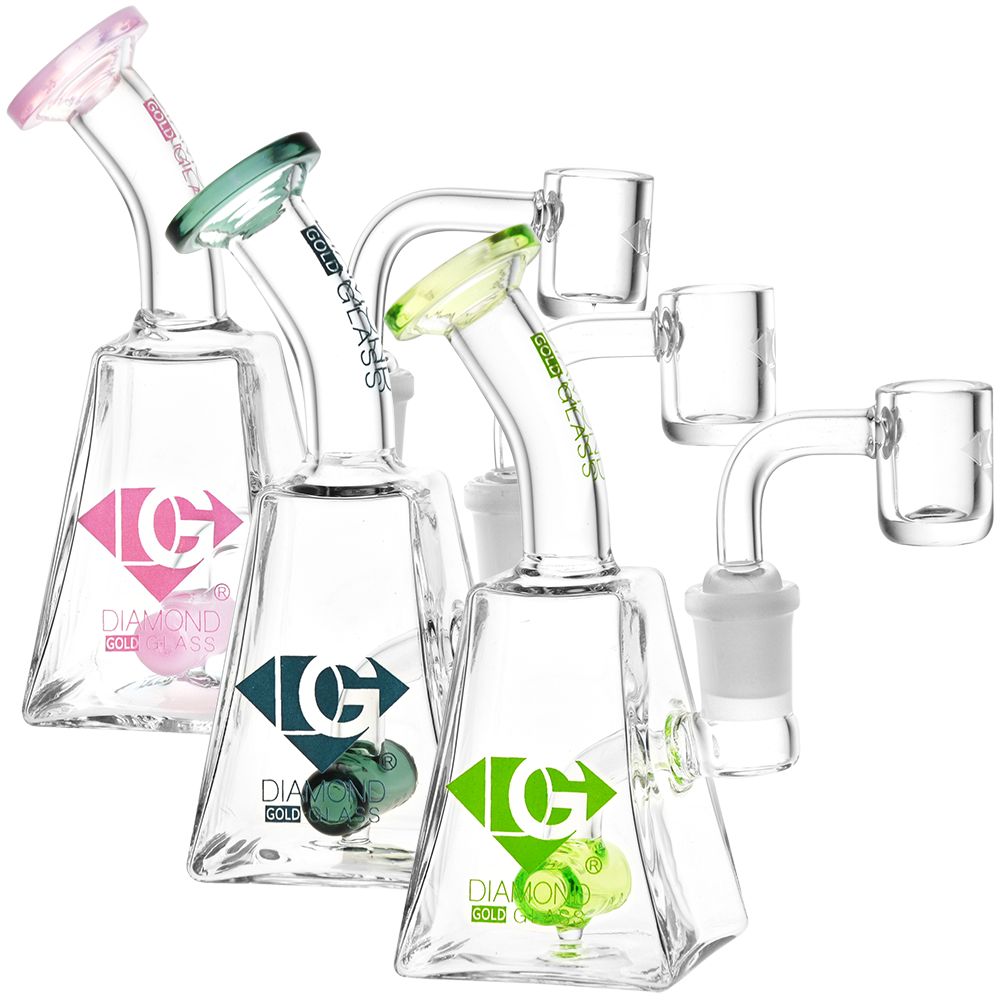 Diamond Glass SP Mini Dab Rig - 5.25" / 14mm F / Colors Vary