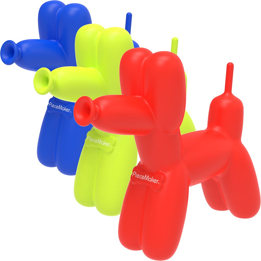 PieceMaker K9 Balloon Dog Silicone Water Pipe - 7.5" / Colors Vary