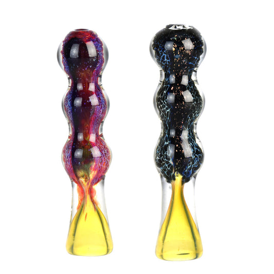 Frit Dichroic Glass Chillum - Smoke N’ Poke