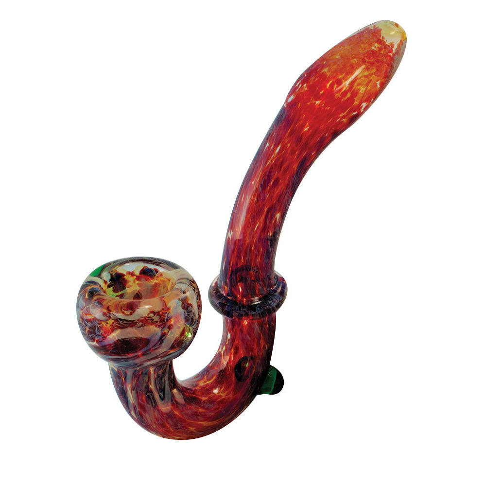 Multi-color Frit Glass Sherlock Pipe - Smoke N’ Poke