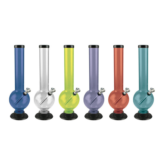 Bubble Acrylic Water Pipe - 12" / Colors Vary - Smoke N’ Poke