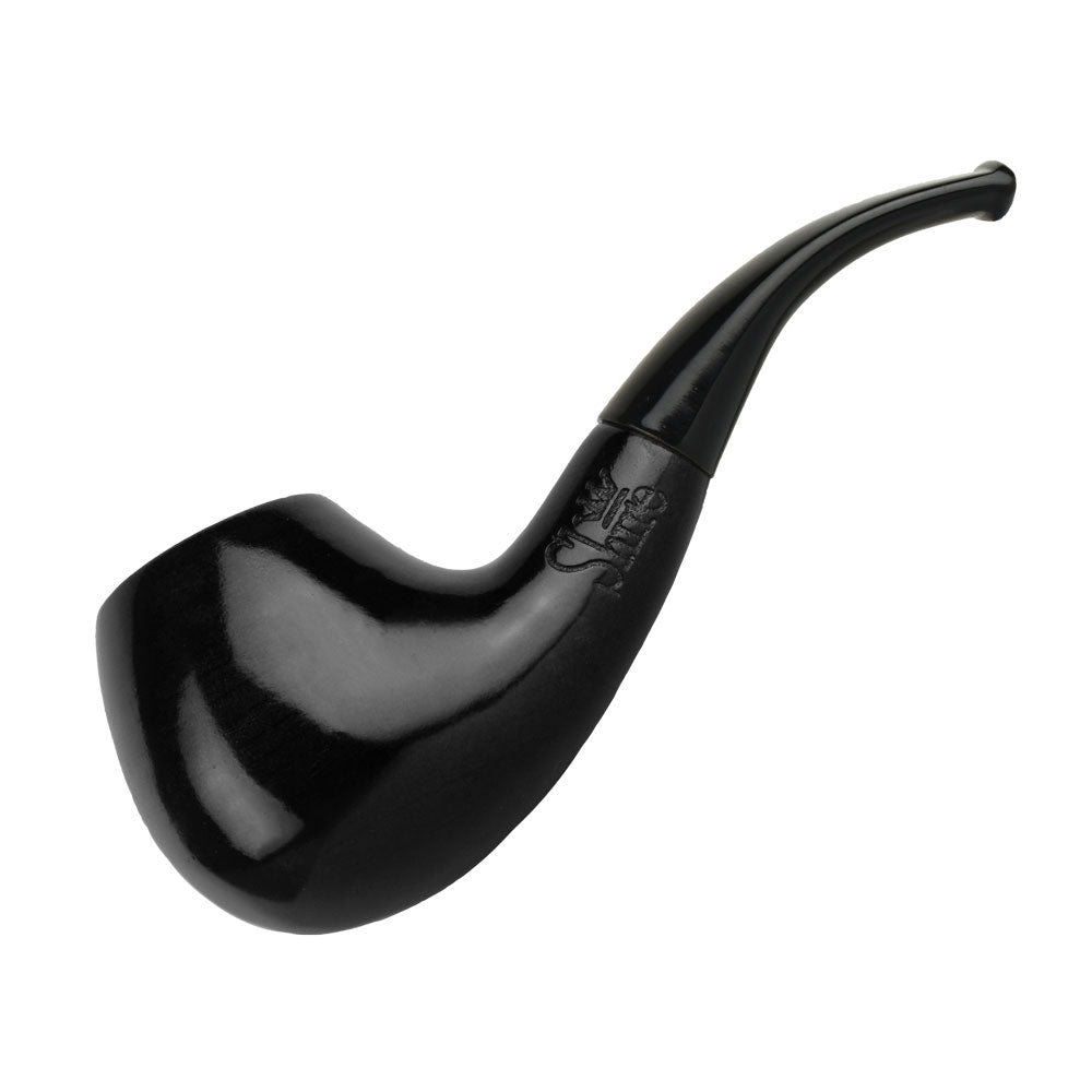 Pulsar Shire Pipes Bent Ebony Cherry Wood Tobacco Pipe - Smoke N’ Poke