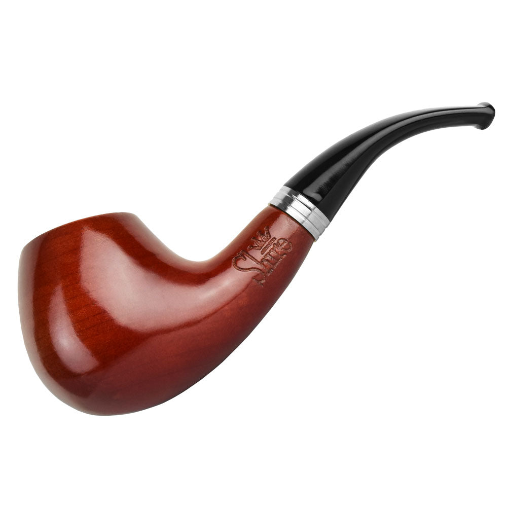 Pulsar Shire Pipes Bent Apple Cherry Wood Tobacco Pipe - Smoke N’ Poke