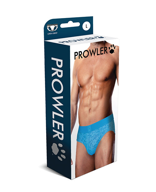 Prowler Lace Open Back Brief - Blue XL