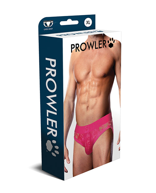 Prowler Lace Open Back Brief - Pink LG