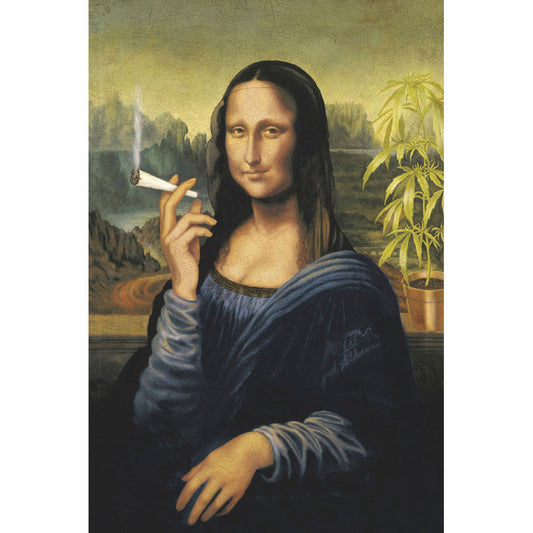 Mona Lisa Smoking Poster - Smoke N’ Poke