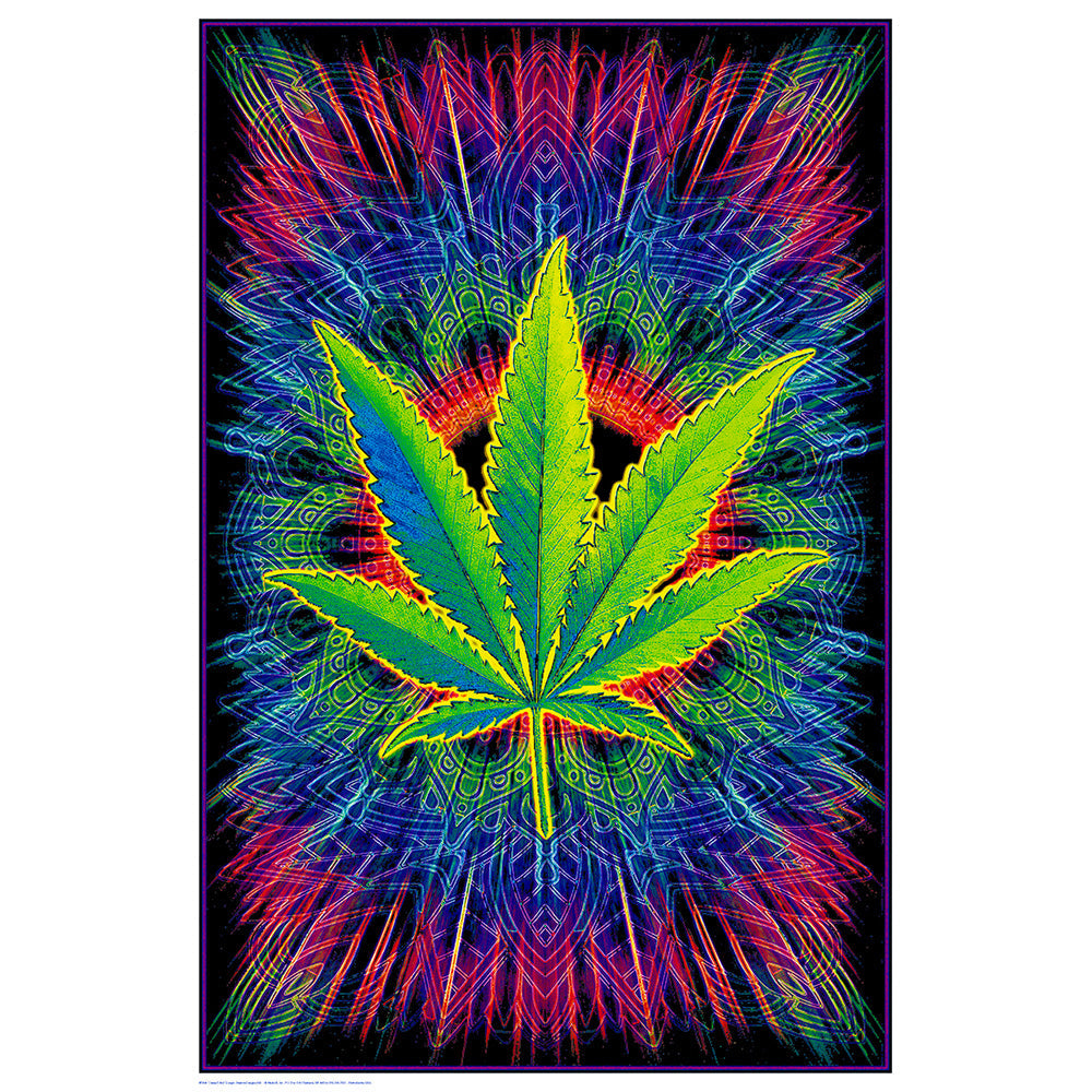 Canna Vibes Non-Flocked Blacklight Poster - Smoke N’ Poke